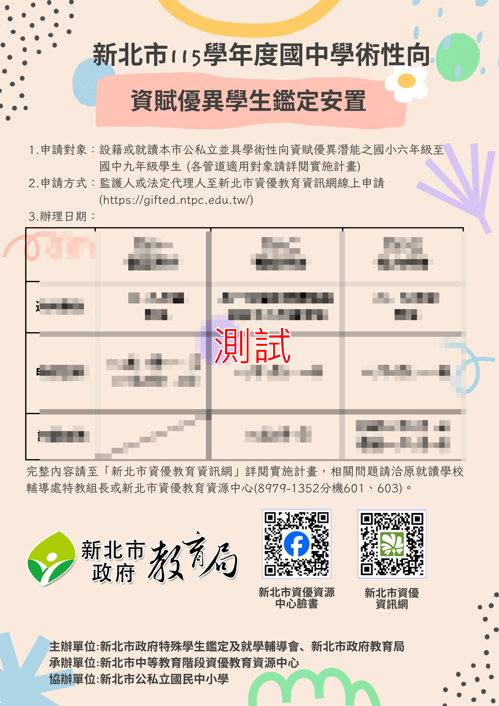 國中學術性向資優鑑定說明